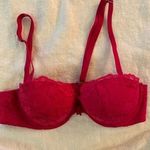 Aerie pink lace push up bra 32A